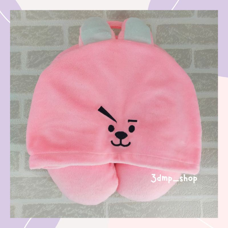 Bantal Leher Hoodie Penutup Kepala BT21 BTS KPOP cooky chimmy tata shooky koya rj