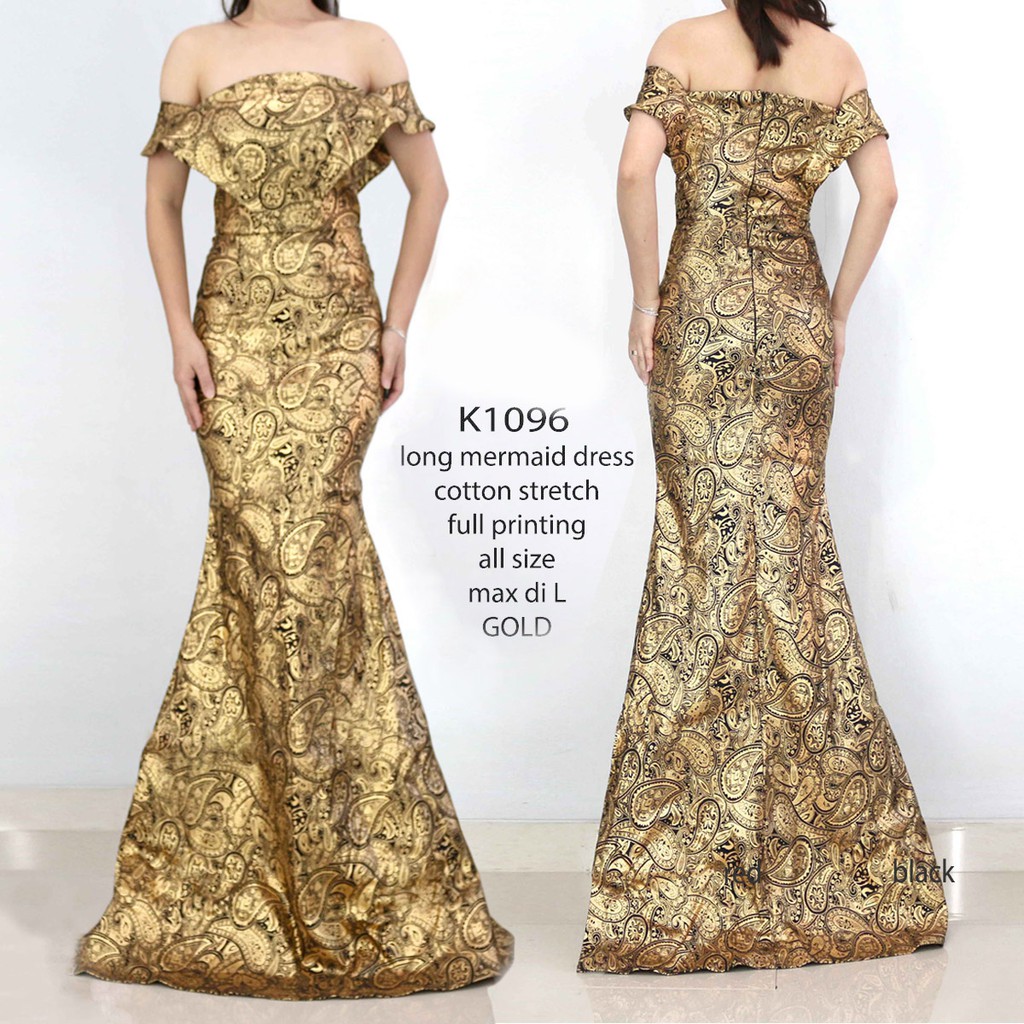 batik mermaid dress