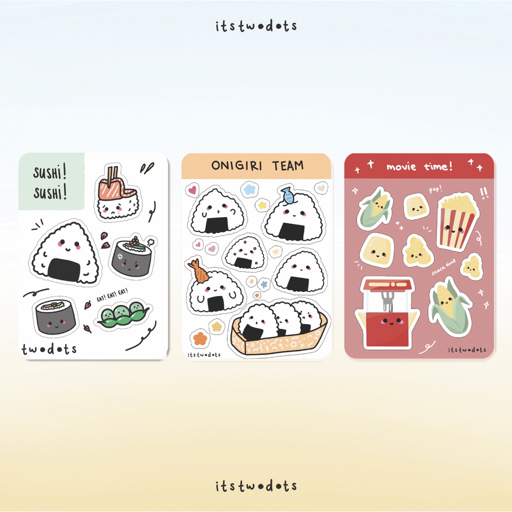 

FOOD SERIES #1 STICKER SHEET SUSHI ONIGIRI MOVIE