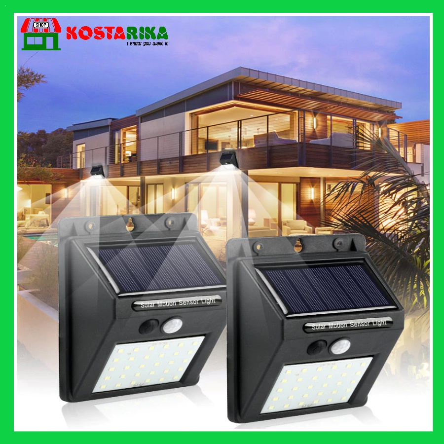 Solar Sensor Wall Light Atau Lampu Sensor Tenaga Surya LED Lampu Taman Dinding 8 20 25 dan 30 LED