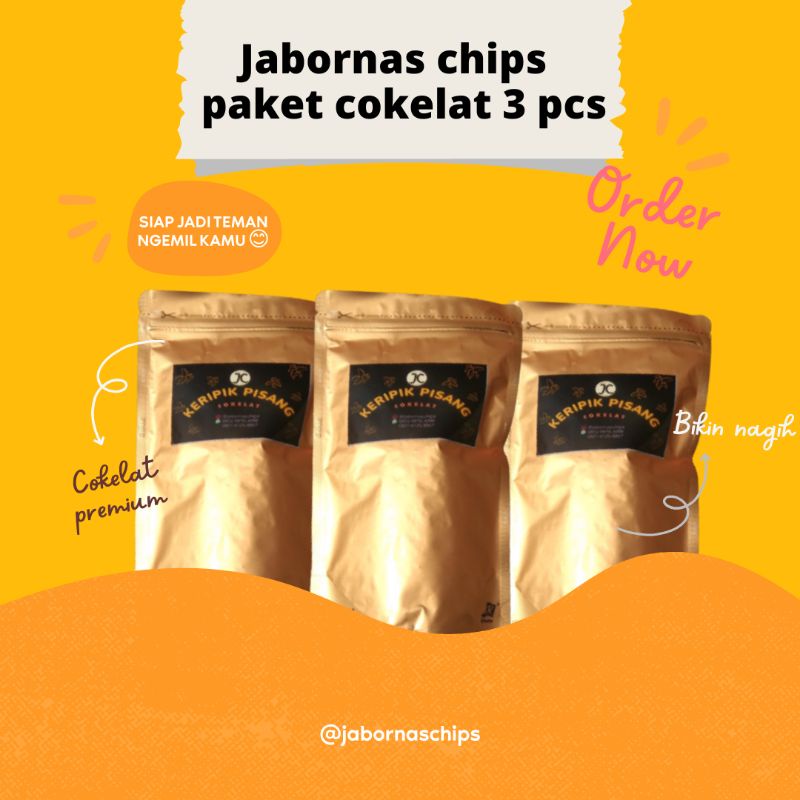 

Jabornas Chips paket cokelat 3 pcs
