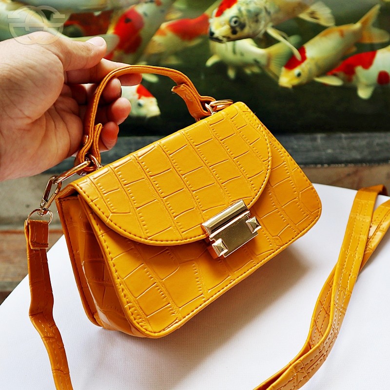 Tas Selempang Cewek Mini Croco Micro Tas Slempang Wanita Sling Bag Remaja Perempuan Terbaru kekinian