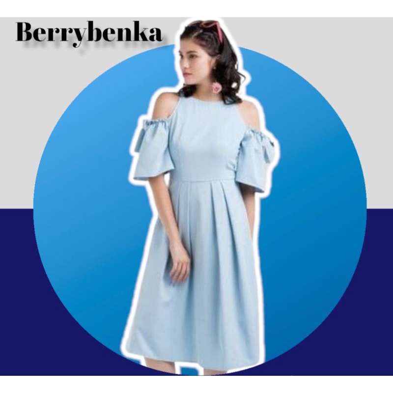 Dress blue Berrybenka baju dress wanita berrybenka biru