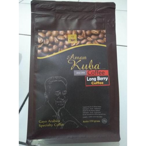 

Aman Kuba Long Berry Coffee, Long Berry 250gr, Kopi Gayo, Arabica Kopi