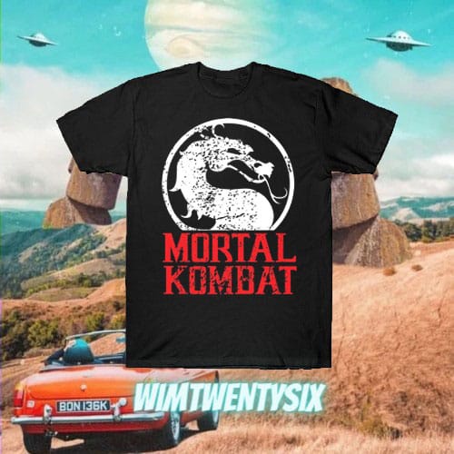 KAOS MORTAL KOMBAT LOGO VINTAGE TEE (UNISEX SLIMFIT T-SHIRT)
