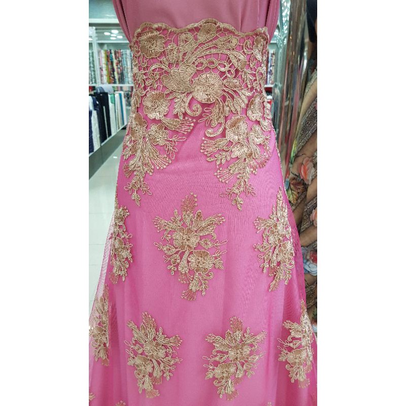 Kain Tille bordir impor gamis cantik