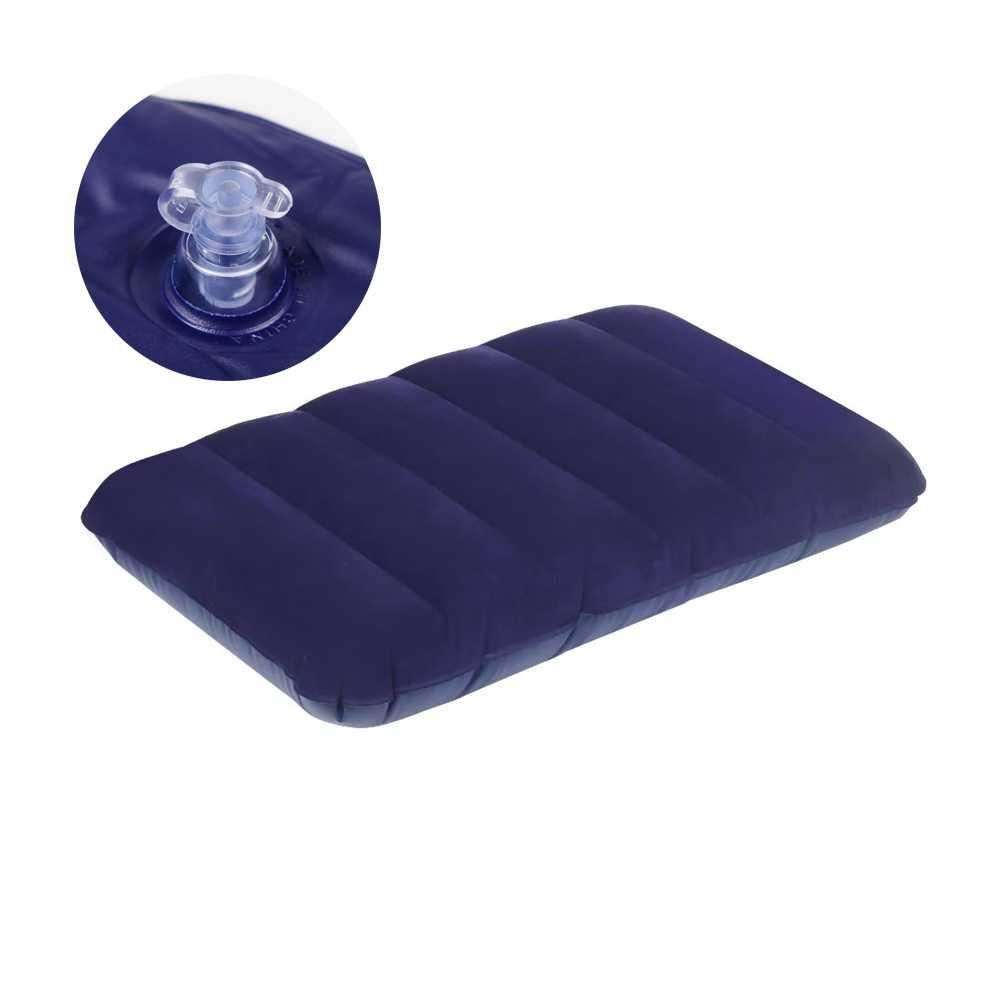 TaffSPORT LISM Bantal Angin Inflatable PVC Neck Pillow High Rest - H0T019 - Dark Blue