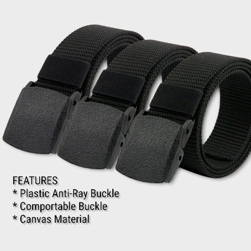 Ikat Pinggang Pria Sabuk Pinggang Kanvas Nylon Sabuk Pinggang TaliI Ikat Pinggang Pria Anti Xray Pla
