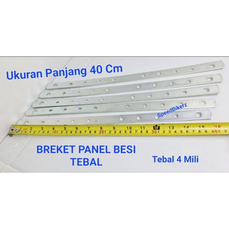 Breket Plat Bolong Lubang Serba Guna / Brecket Besi Multi Fungsi Motor Plat Nomor Besi Tebal Panjang / Breket Besi Universal Panjang Tebal panel xl crome silver putih galvanis