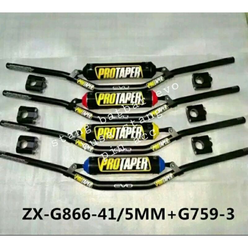 Stang Fatbar Protaper Evo Low plus raisel dan busa fuzion protaper klx crf dtraker wr vixion cbr cb