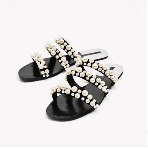 zara shoes KODE 2020 PEARL MUTIARA FLAT IMPORT