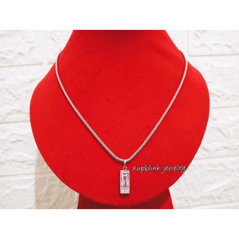 Kalung Liontin Bambu Kalung Rantai Wanita Anti Karat