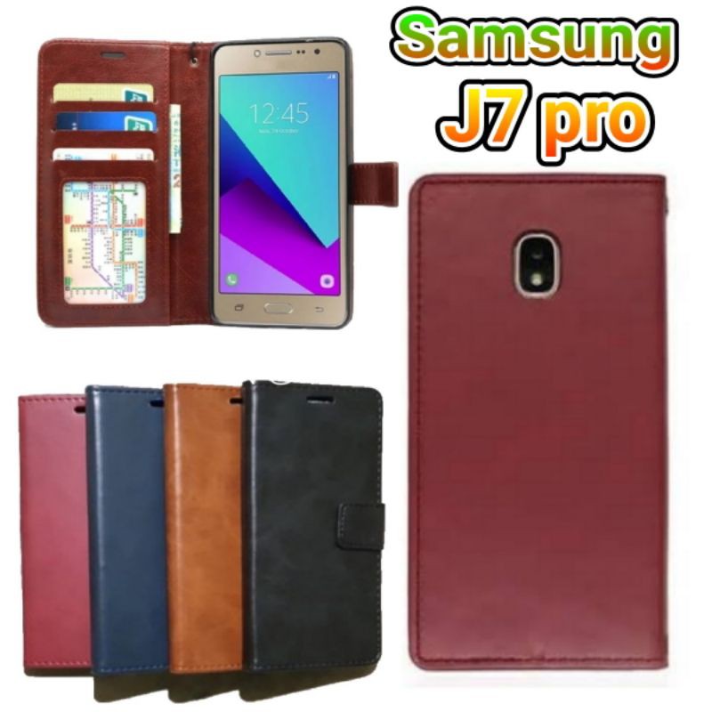 flip case dompet samsung j7 pro / j7 core / j7 2016 / j7 prime