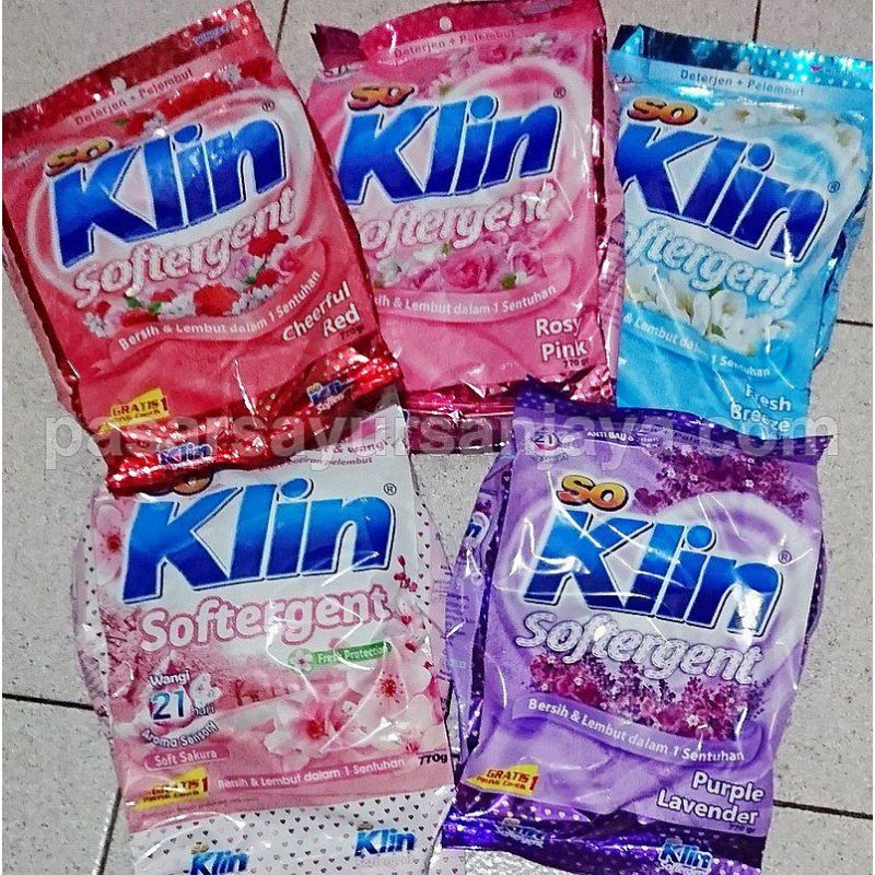 So Klin Softergent Deterjen&Pelembut 770 gr