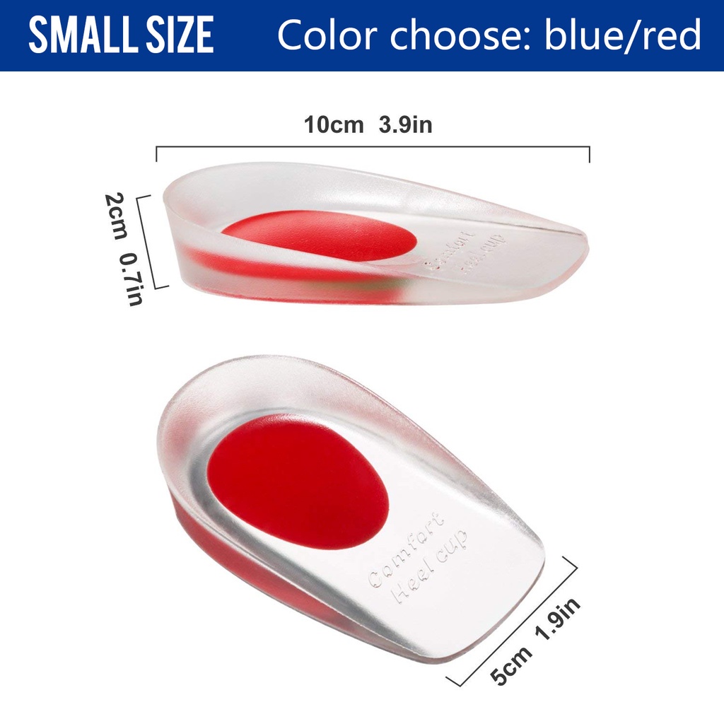 Silicone Heel Cup Pads Gel Heel Cups Plantar Fasciitis Sisipan Perawatan Kaki Silica Gel Cushion Pad