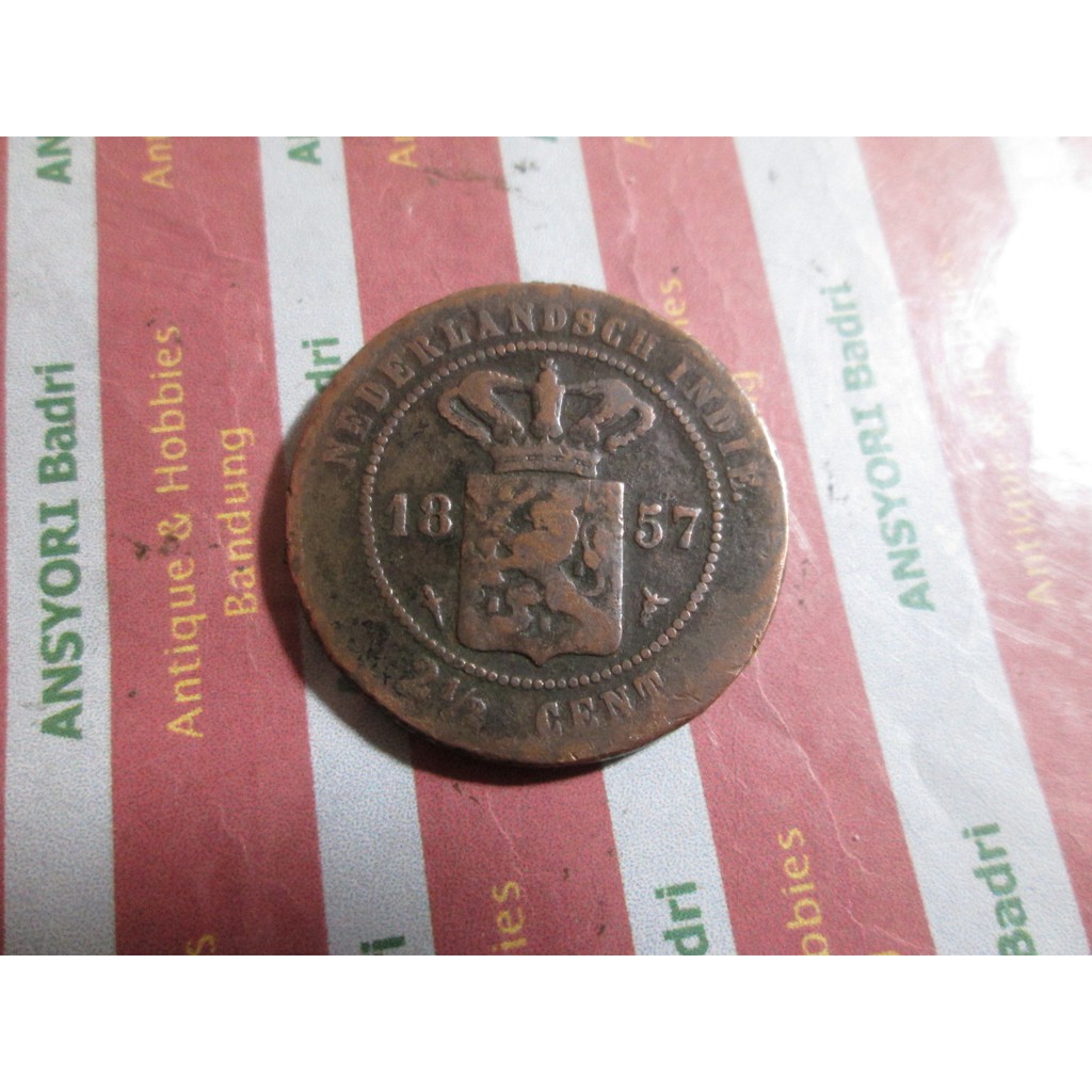 koin benggol 2.5 cent nederlandsch indie 1857 iklan i039