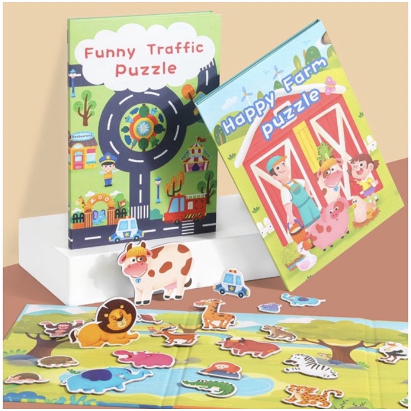 Buku Edukasi Magnet Huruf Angka Animal Anak - Fun Magnetic Book