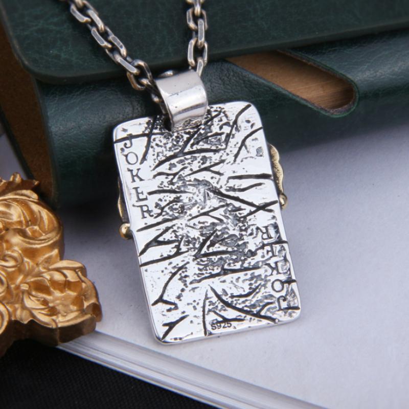 Kalung Liontin Badut Gaya Retro Gothic Kasual Hip Hop Punk Untuk Aksesoris Pesta Pria