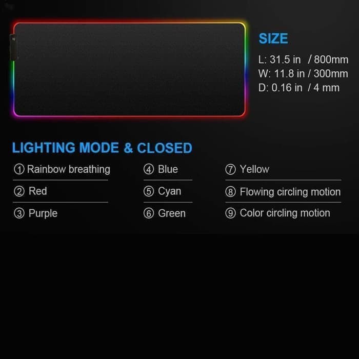 Philips Mousepad RGB Extended SPL7204 - Gaming Mousepad