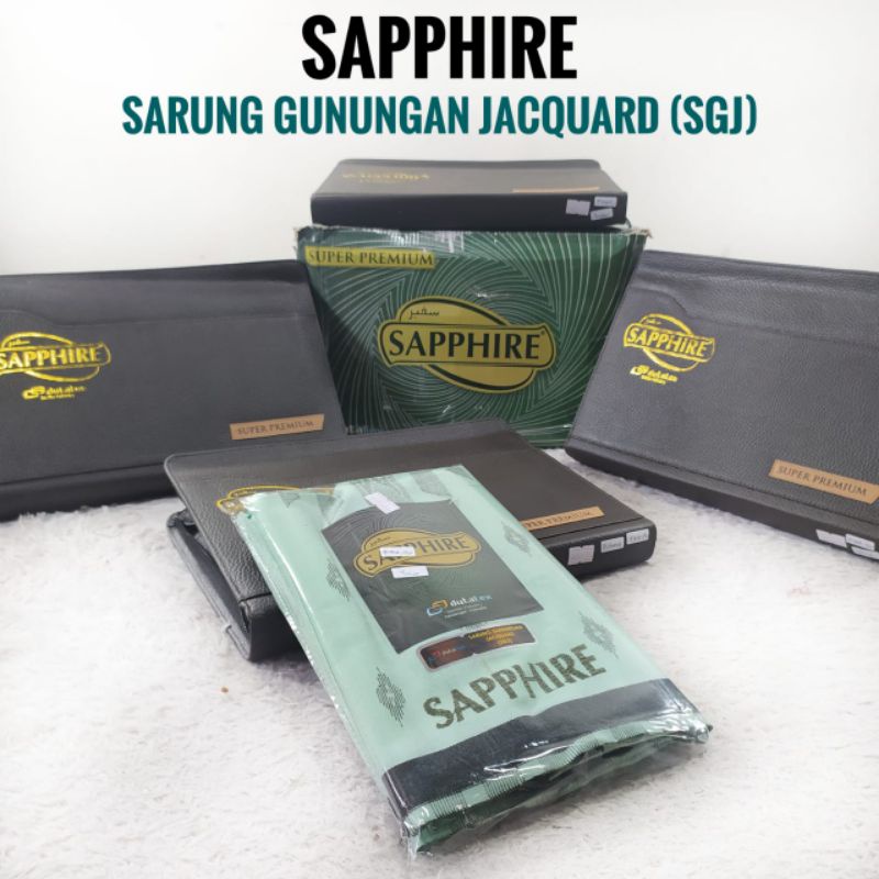 Sarung Sapphire Super Premium SGJ Gunungan Jacquard Dompet Ecer Grosir SN
