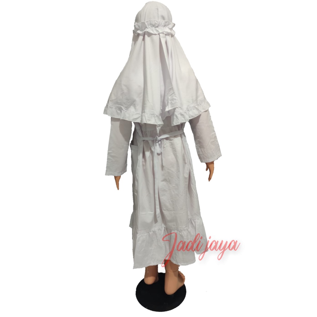 Gamis Putih Anak Perempuan Baju Manasik Anak Bahan Katun