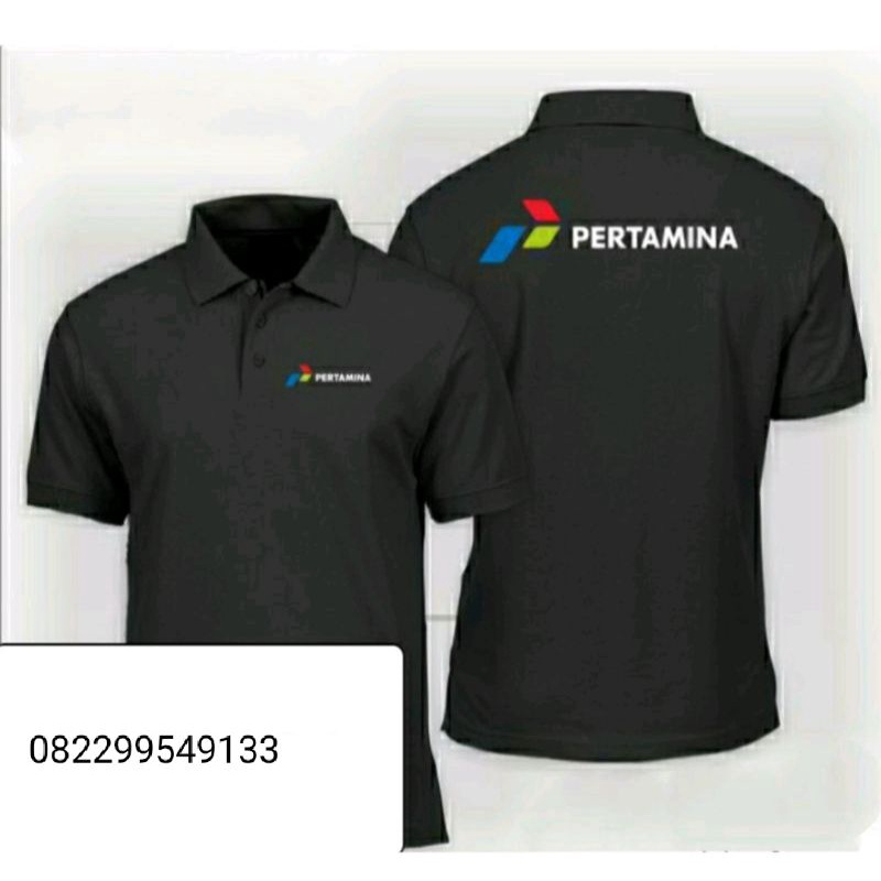 kaos katun kerah pertamina/kaos polo katun Pertamina