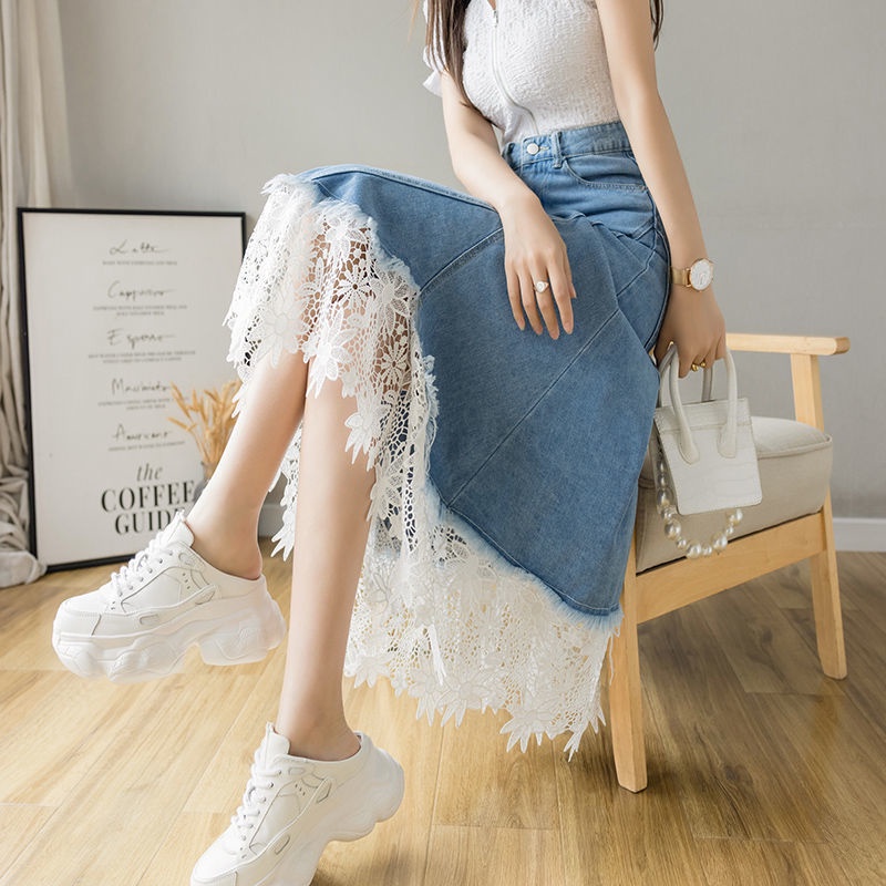 DYA369 Rok panjang nita Denim /Rok Jeans cewek Fashion2025 Rok kekinian ok jeans panjang import/Rok