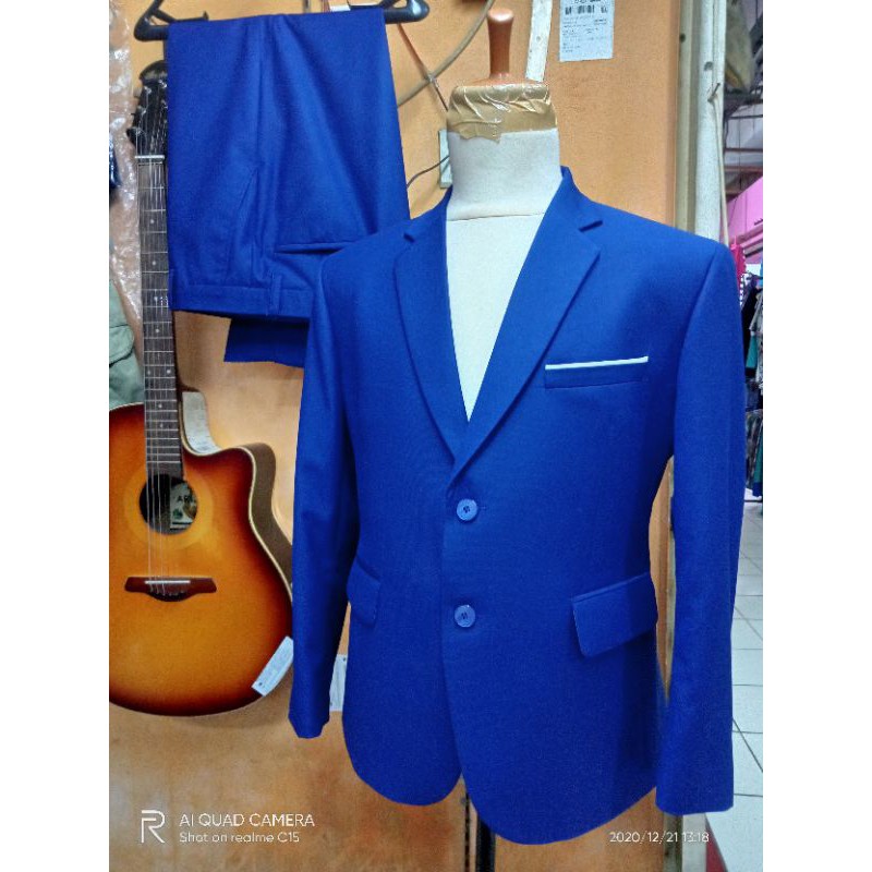 JAS STELAN PRIA BIRU JAS BLUE JAS BLAZER JAS WOOL FASHION PRIA