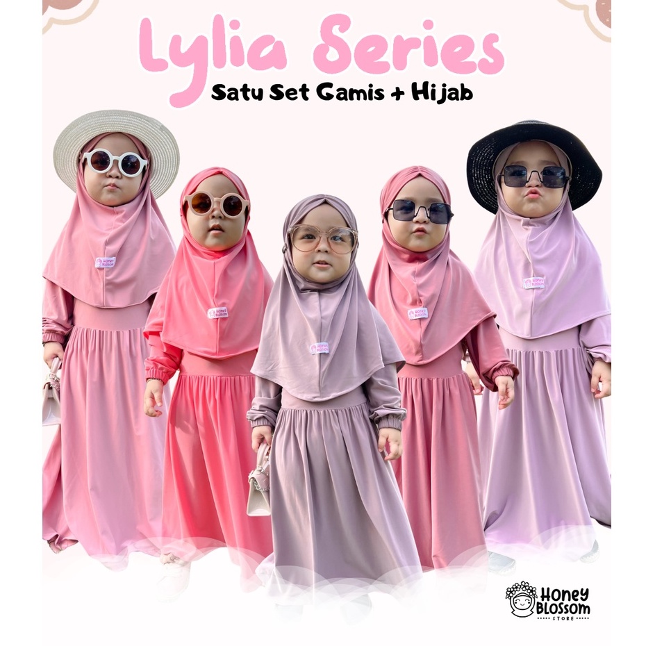 HoneyBlossom - gamis anak / gamis anak perempuan / gamis anak 2 tahun lylia series