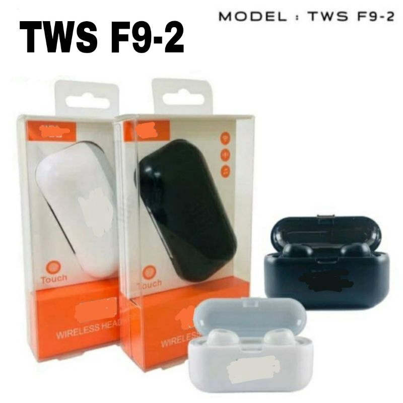 Headset Bluetooth TWS F9-2 LED Wireless Headset F9 2 Touch