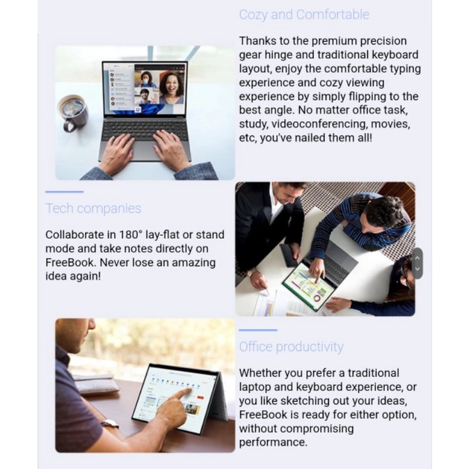 Chuwi Freebook Laptop 2022 N5100 13.5&quot; 12/512GB Yoga 360° Windows 11