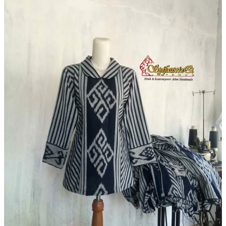 Blouse tenun baju tenun jepara baju etnik atasan wanita tenun BTB10