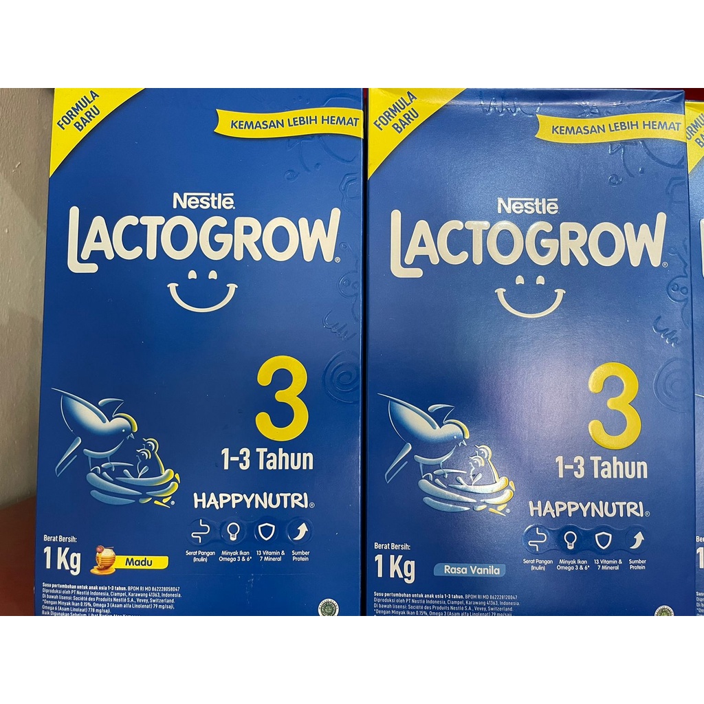 SUSU LACTOGEN 1 750 GRAM / LACTOGEN 2 750 GRAM / LACTOGROW 3 MADU VANILA 1 KG  / LACTOGROW 4 MADU  VANILA 1 KG / LACTOGROW 4 750 GRAM MADU