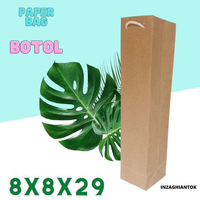 

PROMO Tas Kertas Paperbag Souvernir Botol Minum 1 Liter Paper Bag Kantong
