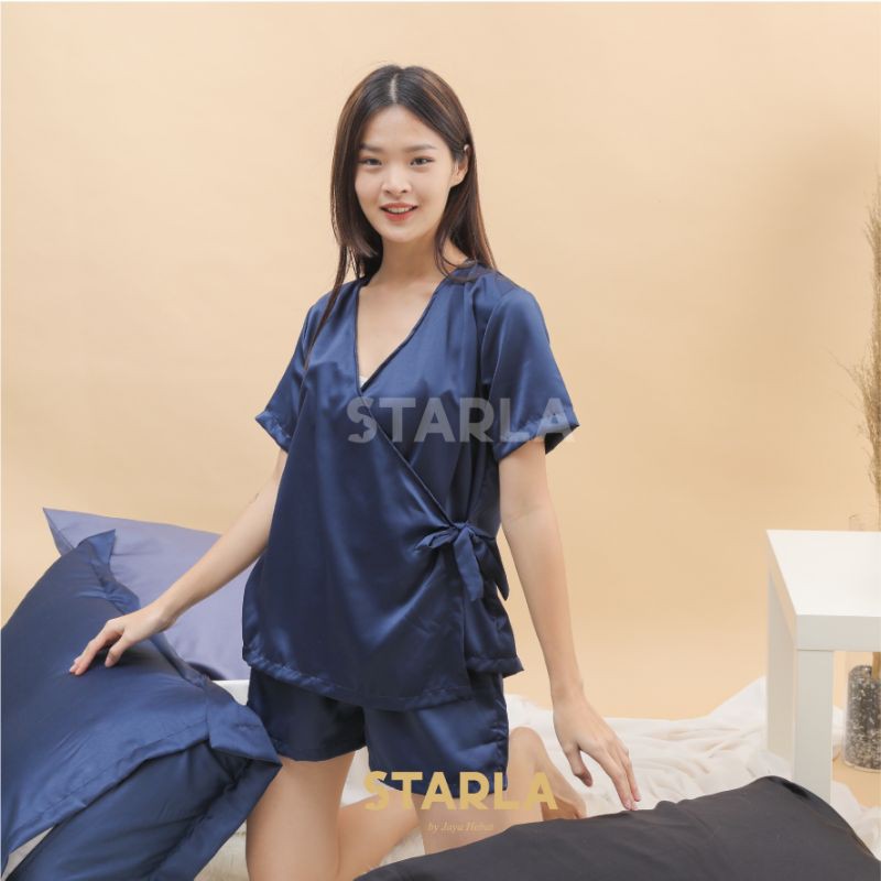 PIYAMA DEWASA MURAH BAJU TIDUR WANITA PAJAMAS SATEN SATIN GROSIR HESTIA STARLA