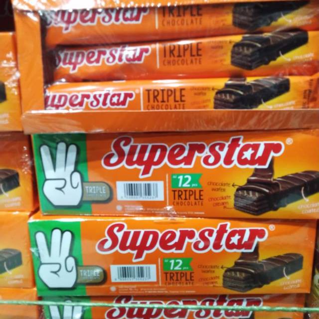 

Superstar wafer coklat murah makanan pak