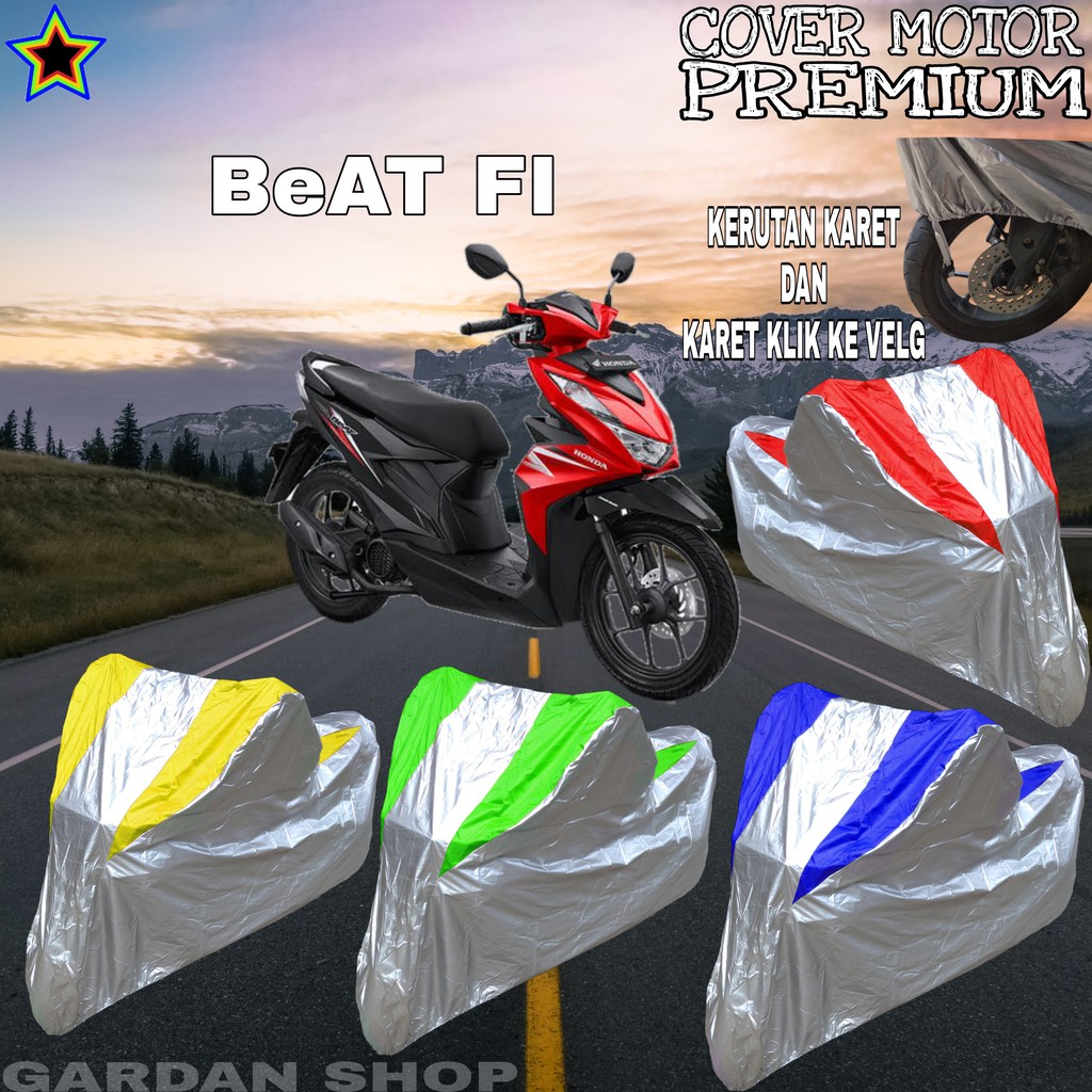 Sarung Motor BEAT FI Silver KOMBINASI Body Cover Baet Fi PREMIUM