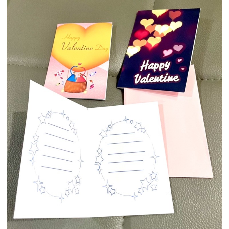 kartu ucapan valentine + amplop greeting card valentine day happy valentine