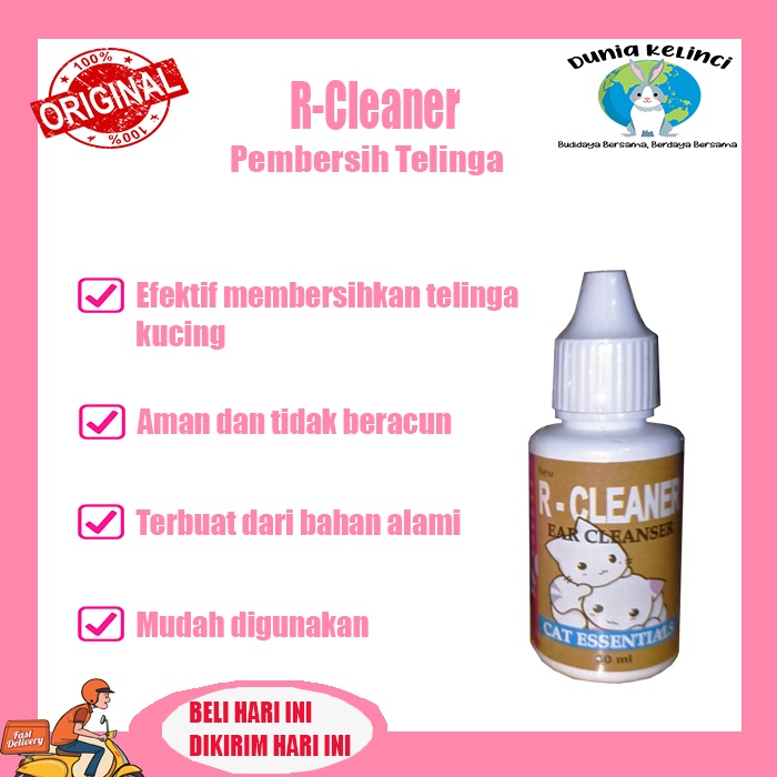 PEMBERSIH TELINGA KUCING R CLEANER 30 ML EAR CLEANSER EFEKTIF CEPAT