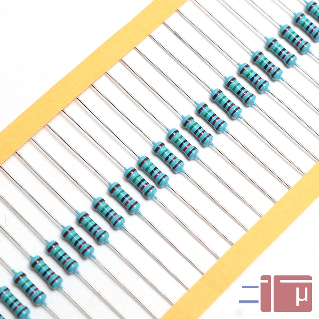 x10 Resistor 15K 1/2W Metal Film 1% Taiwan Kaki Tembaga