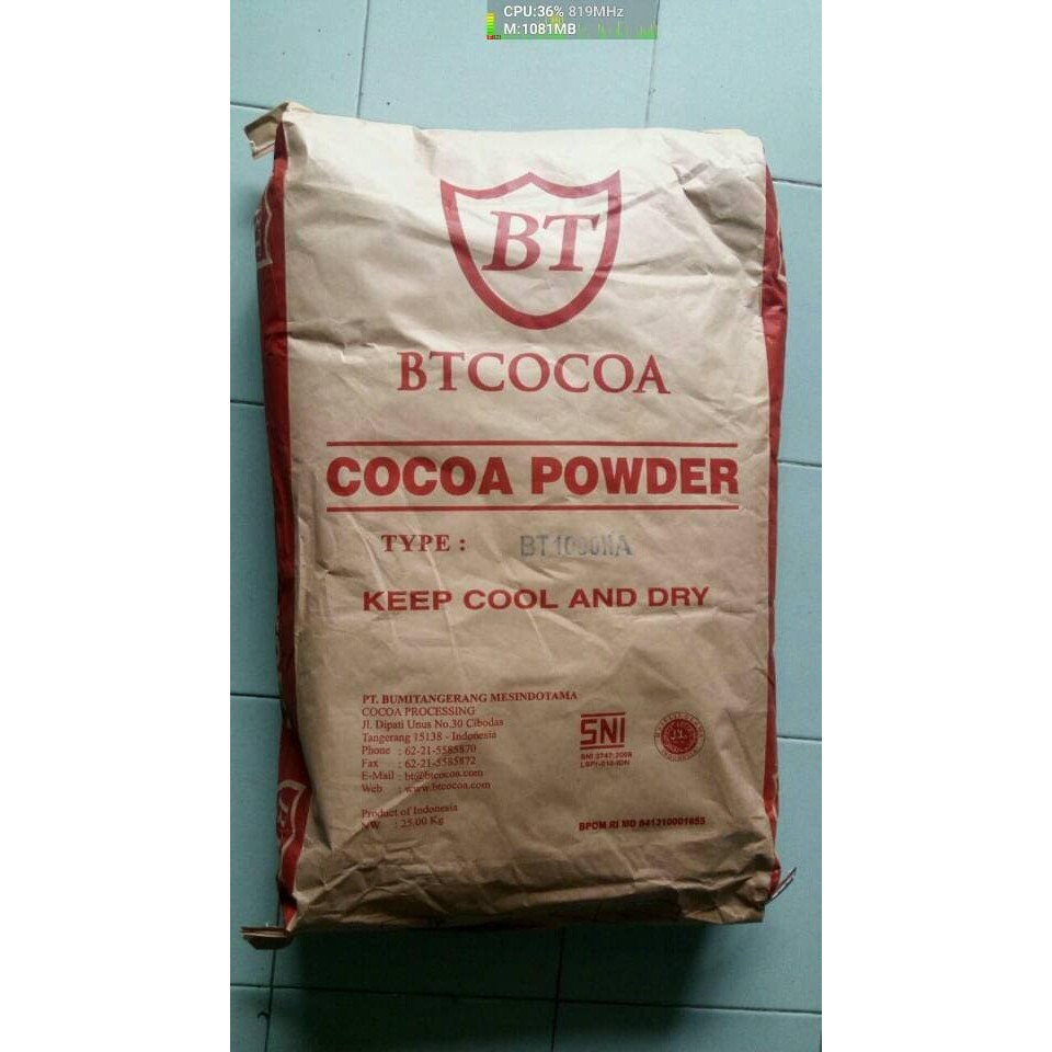 coklat java dark classic bubuk powder bt cocoa sak zak isi 25kg