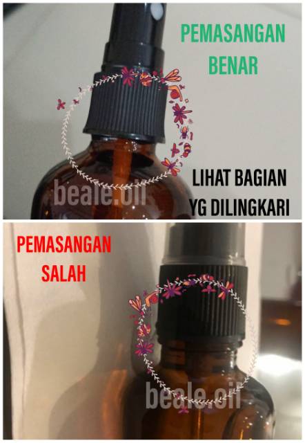 Botol Spray Kaca 5ml 10ml 15ml 30ml 50ml 100ml Botol spray Amber kaca tutup Spray Neck 18 coklat