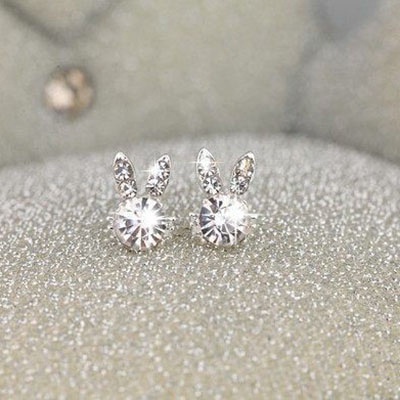 Anting Mutiara Pejantan Kristal Fashion Heart Pearl Crystal Stud Earring Charm Zircon Star Earrings Jewelry for Women Lady Gift-10