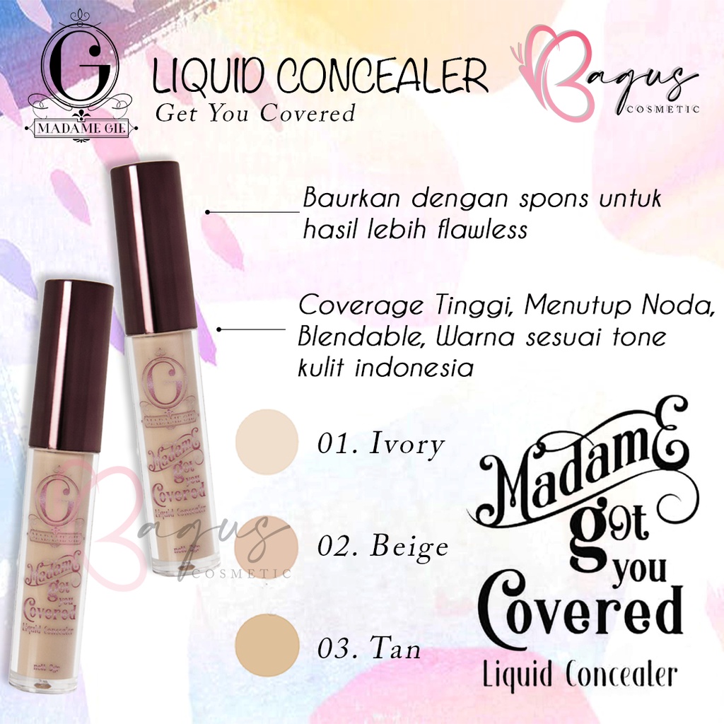 ⭐BAGUS⭐ MADAME GIE GOT YOU COVERED LIQUID CONCEALER 3GR / MADAME GIE CONCEALER