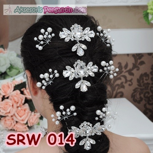 [SIAP KIRIM] AKSESORIS SANGGUL BRIDAL MODERN SIRKAM RAMBUT PREMIUM SRW014