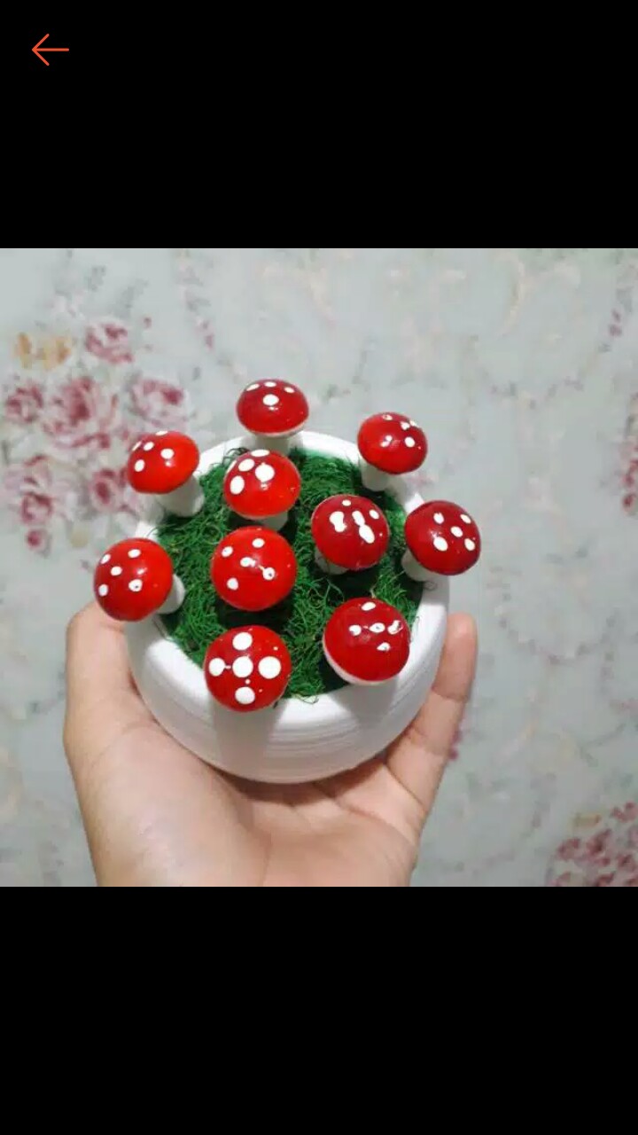 Hiasan Jamur Mini Pot + Jamur/ Bunga Plastik / Bunga Artificial / Hiasan Shabby / Home Decor