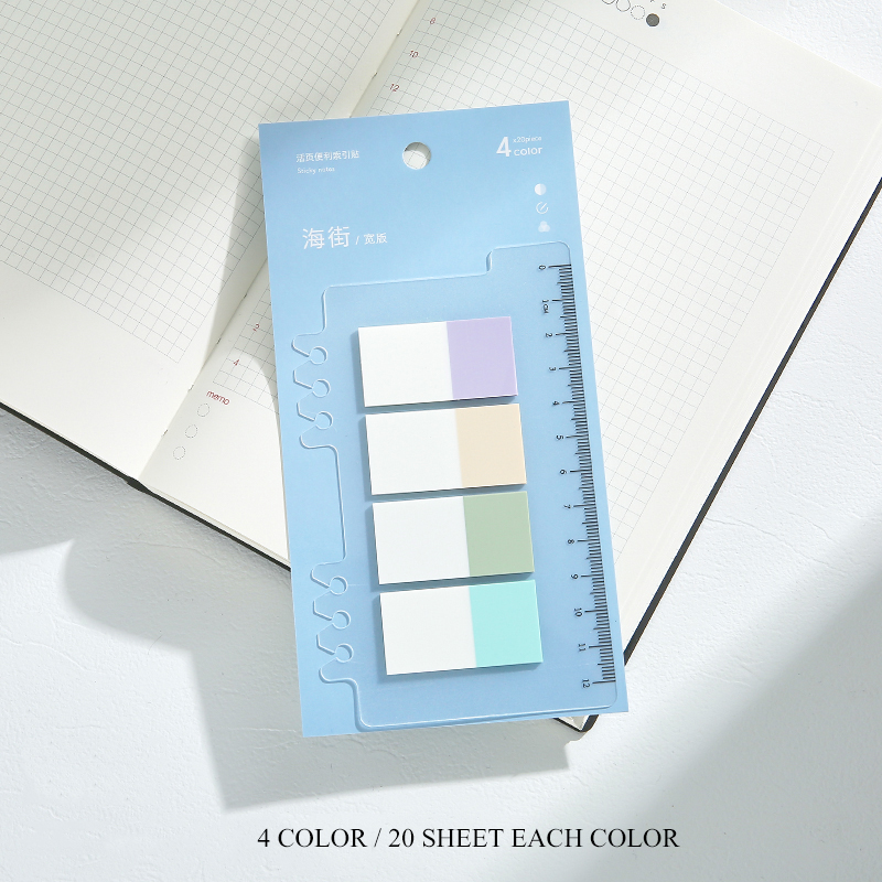 200 Lembar Sticky Note Warna Neon Untuk Pembatas Buku-M