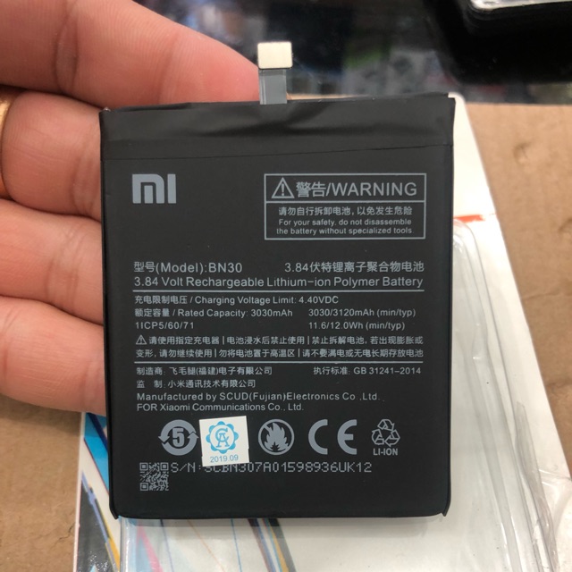 Baterai Batt Batre Xioami Bn30 Redmi 4A Ori 99