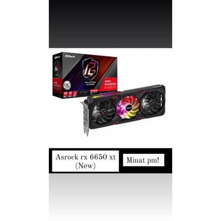 asrock radeon rx 6650 xt phantom gaming d 8gb oc