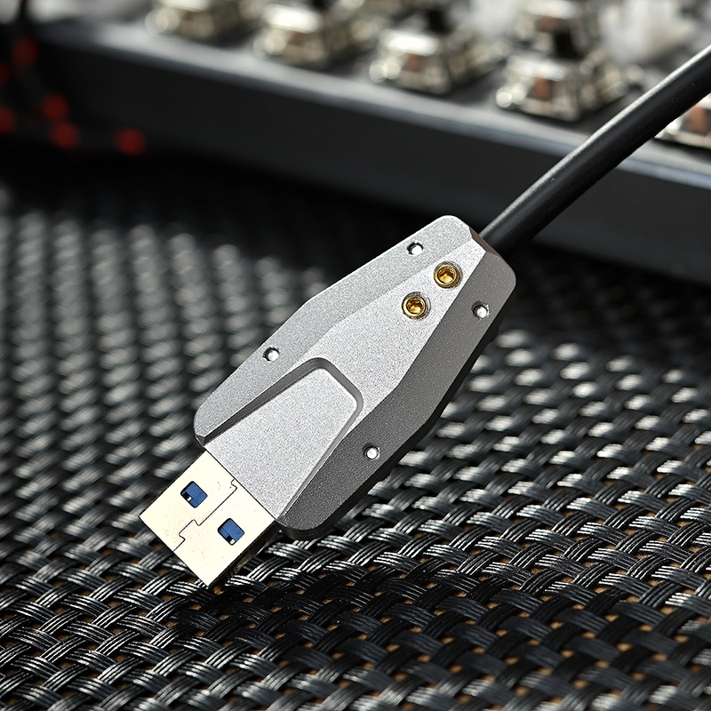 Kelowna Customized Data USB3.0 Aperture: 5, 6mm CNC Data Cable Metal Connector Plug Metal USB Shell